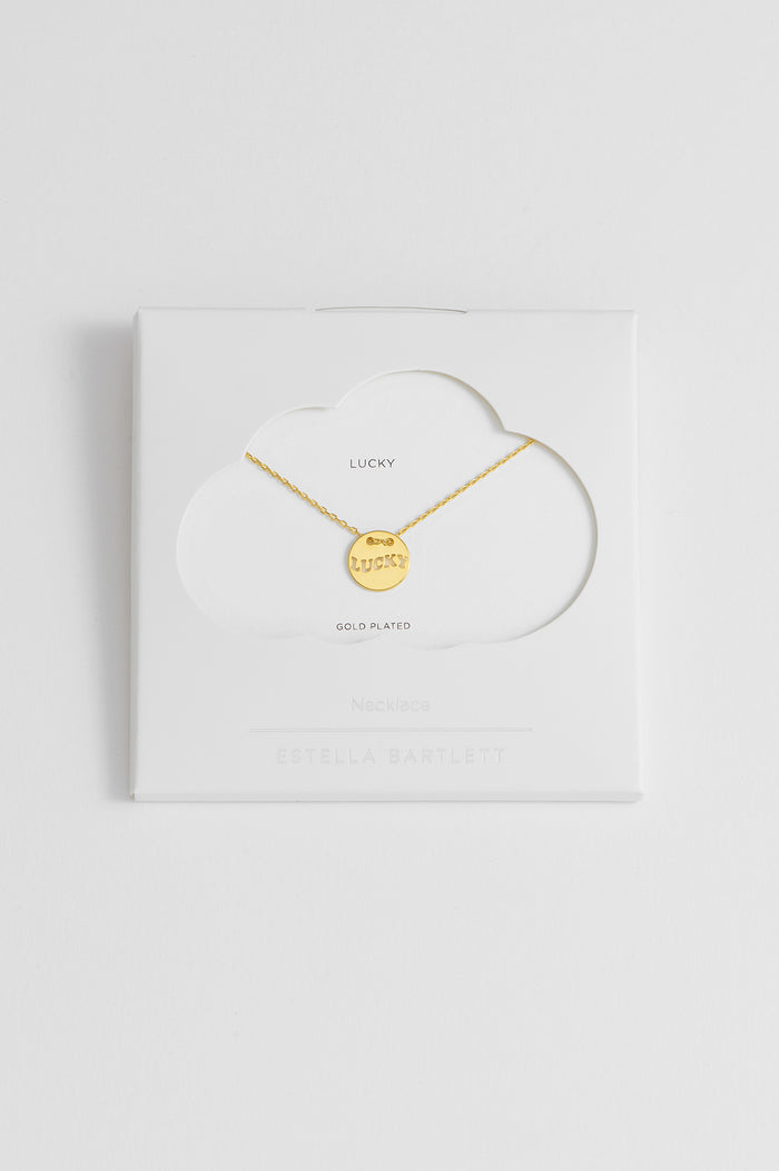 Lucky Cut Out Disc Necklace