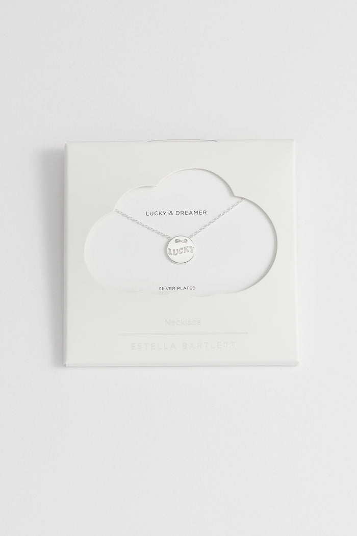 Lucky Cut Out Disc Necklace