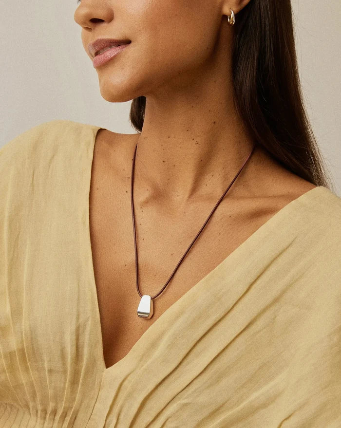 Lucy Williams Arco Cord Necklace | Silver Plated Necklaces Missoma