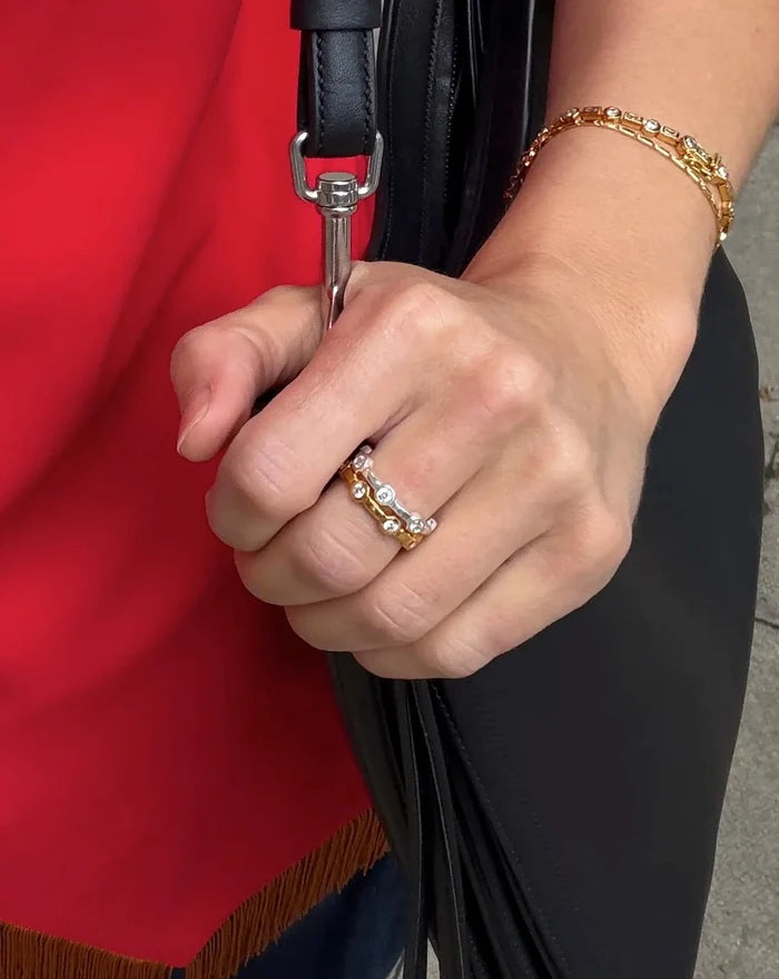 Lucy Williams Stackable Tennis Ring | 18k Gold Plated Rings Missoma