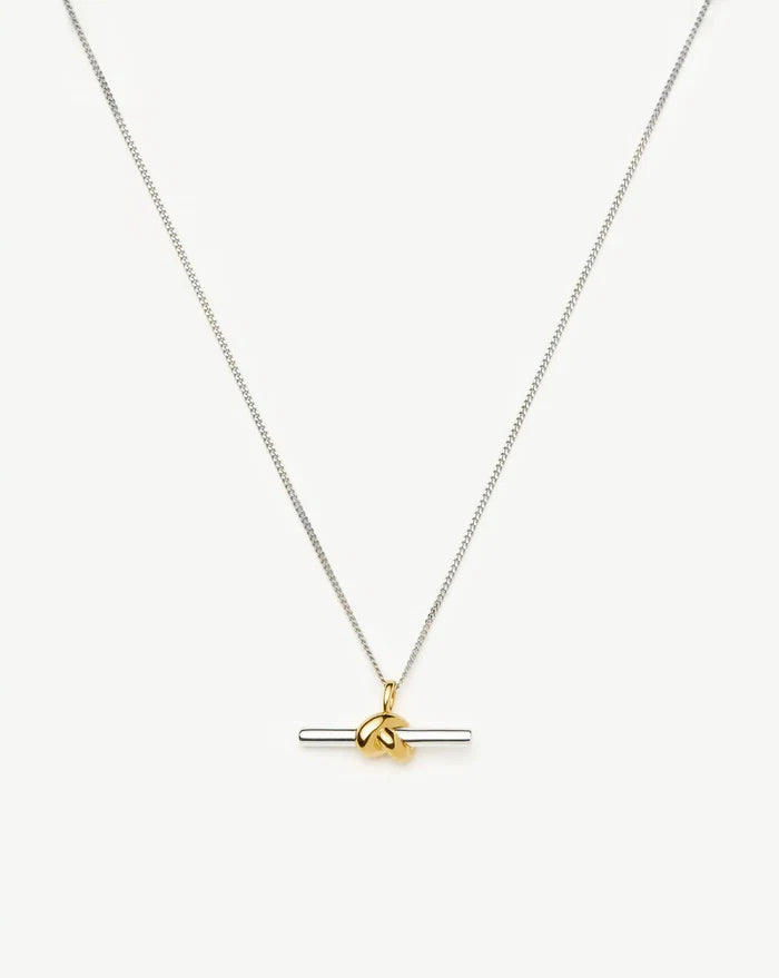 Lucy Williams T-Bar Knot Pendant Necklace | Mixed Metal Necklaces Missoma