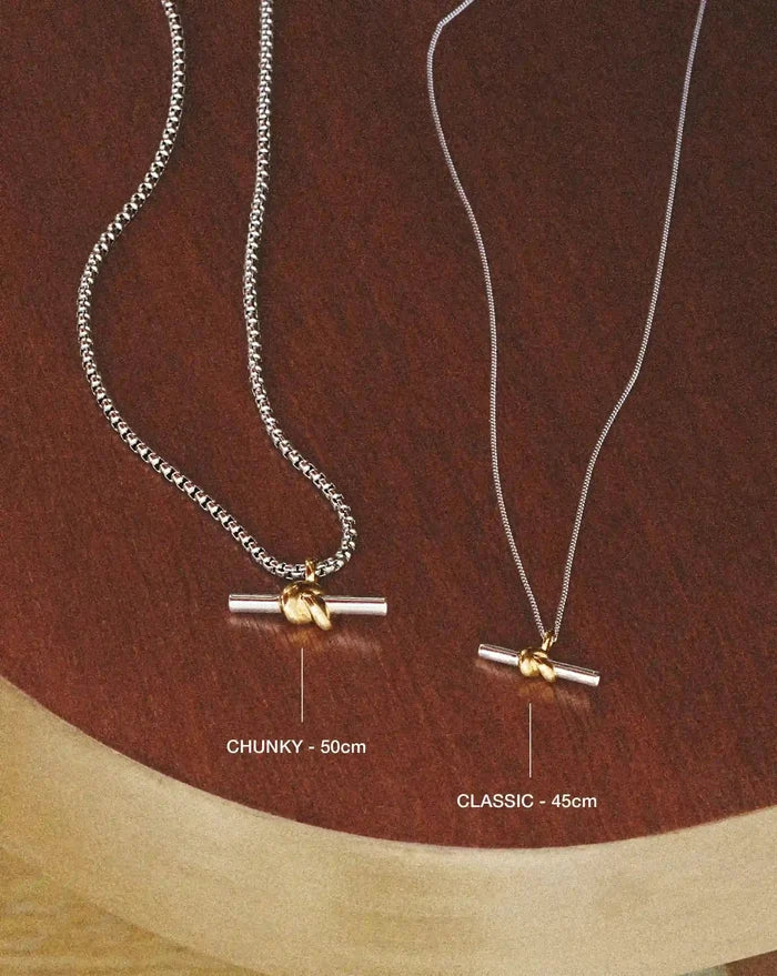 Lucy Williams T-Bar Knot Pendant Necklace | Mixed Metal Necklaces Missoma