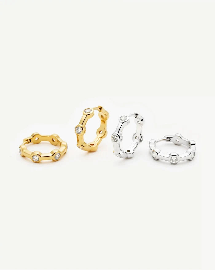 Lucy Williams Tennis Small Hoop Earrings | Silver Plated Earrings Missoma