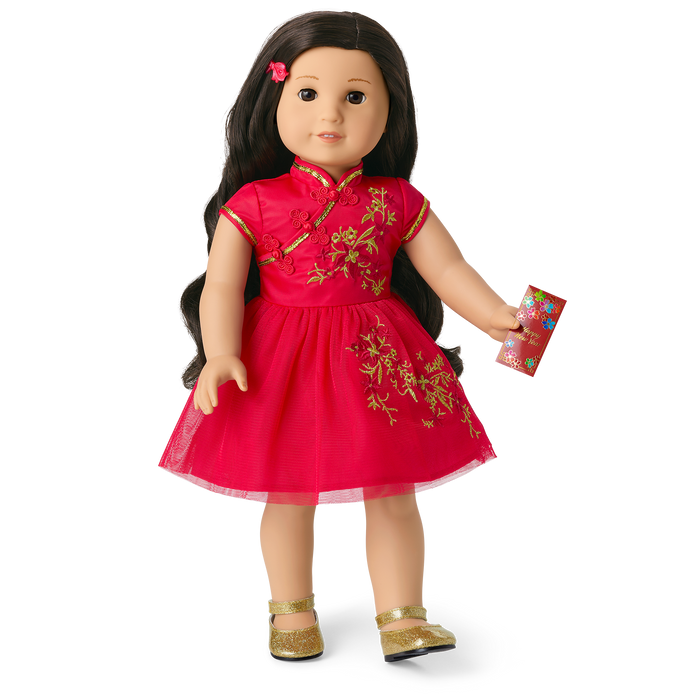 Lunar New Year's Celebration Outfit for 18-inch Dolls