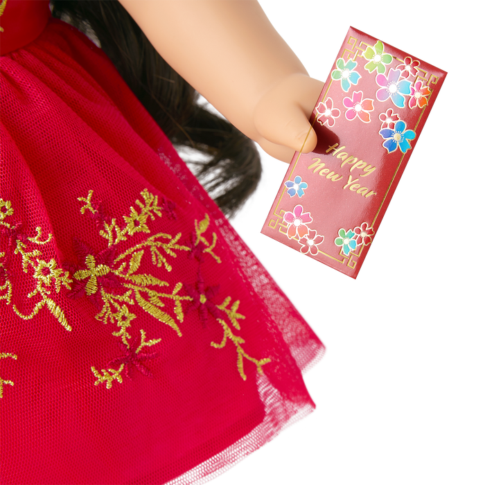 Lunar New Year's Celebration Outfit for 18-inch Dolls