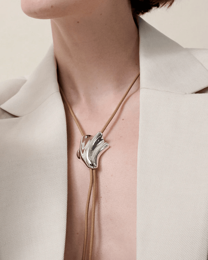 Lydia Bolo Tie in Silver