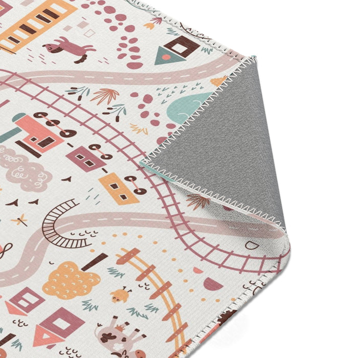 Magical Town Road Map Nursery Rug Play Mat