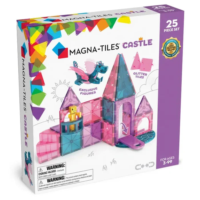 Magna-Tiles Castle - 25 Piece Magnet Block Building Set