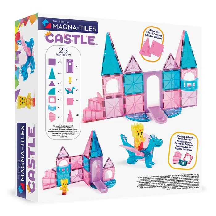 Magna-Tiles Castle - 25 Piece Magnet Block Building Set
