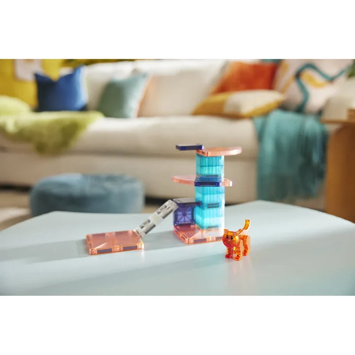 Magna-Tiles Cat Tree - 13 Piece Magnet Block Building Set