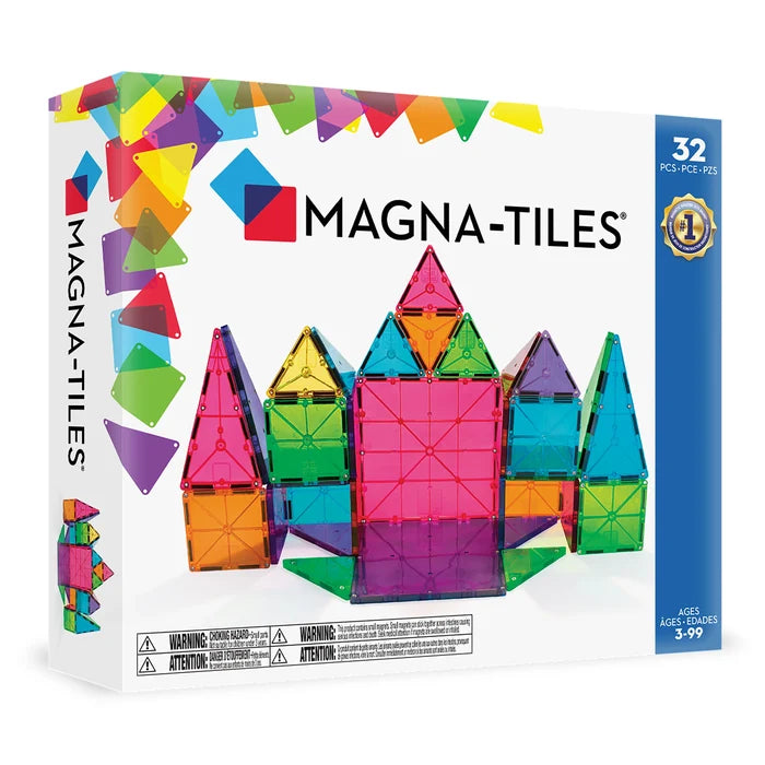 Magna-Tiles Classic - 32 Piece Magnet Block Building Set