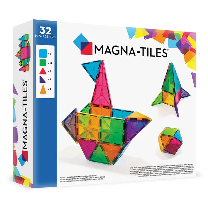 Magna-Tiles Classic - 32 Piece Magnet Block Building Set