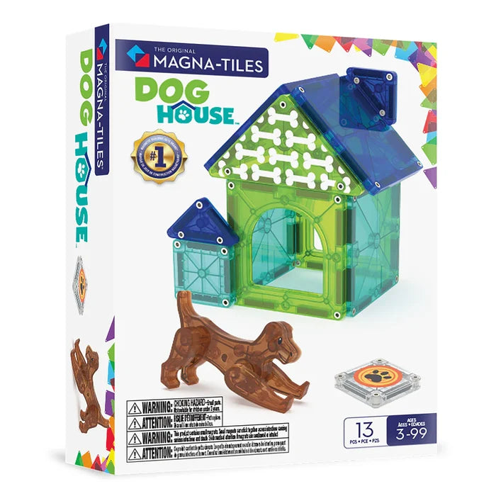 Magna-Tiles Dog House - 13 Piece Magnet Block Building Set