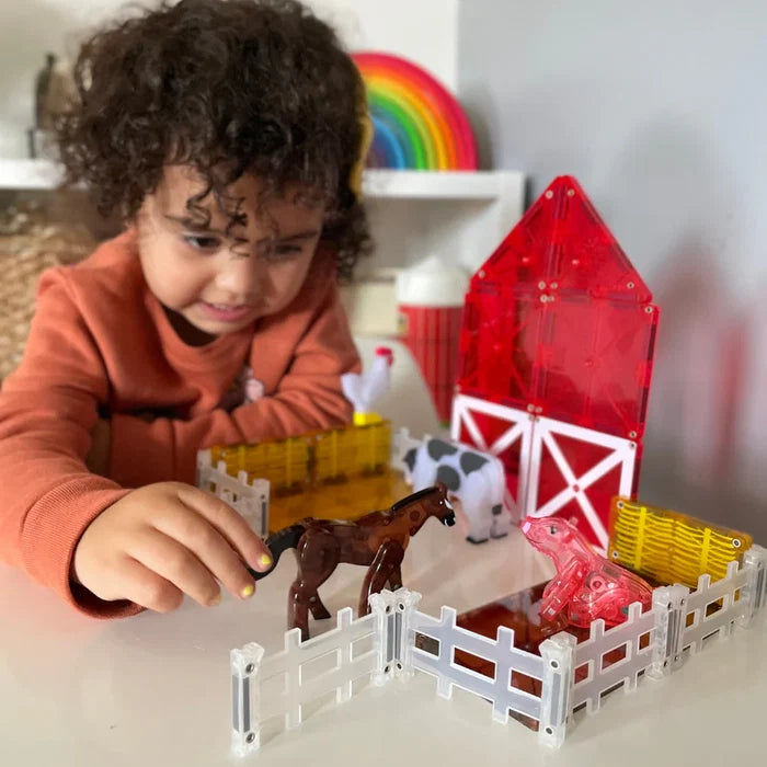 Magna-Tiles Farm Animals - 25 Piece Magnet Block Building Set