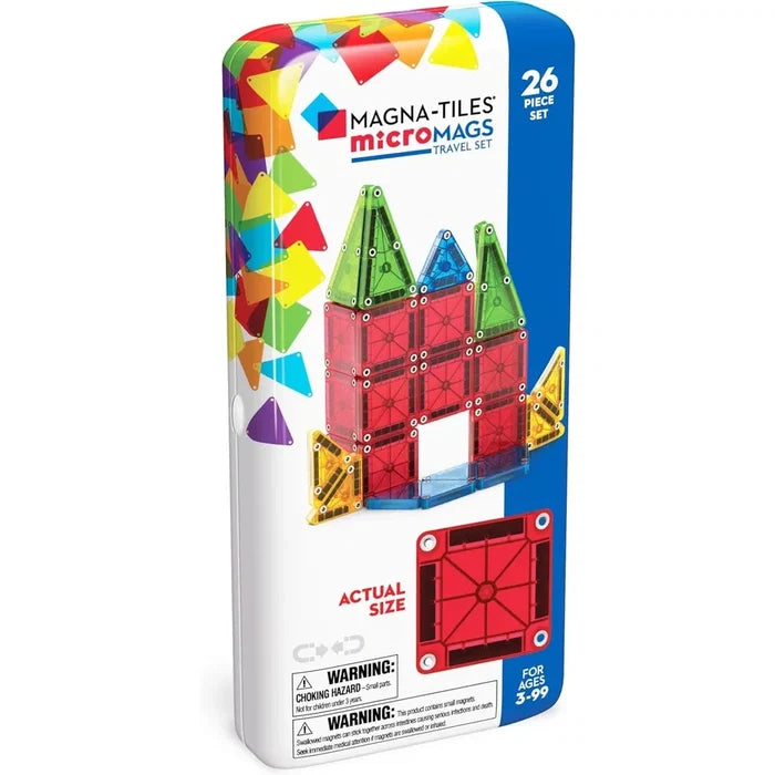 Magna-Tiles microMags Travel - 26 Piece Magnet Block Building Set