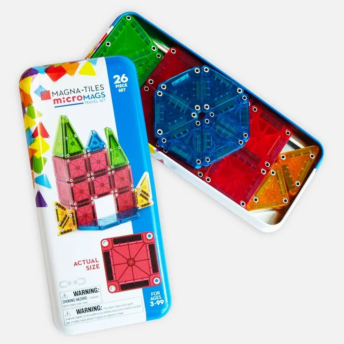 Magna-Tiles microMags Travel - 26 Piece Magnet Block Building Set