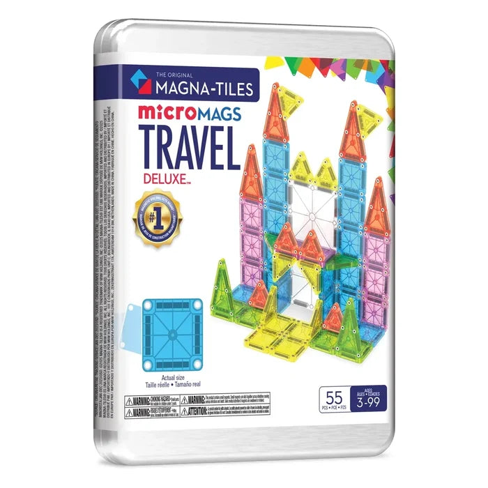 Magna-Tiles microMags Travel Deluxe - 55 Piece Magnet Block Building Set