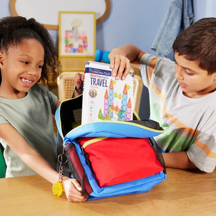 Magna-Tiles microMags Travel Deluxe - 55 Piece Magnet Block Building Set