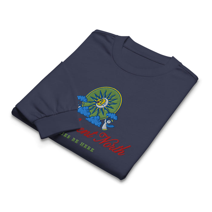 Magnificent North Embroidered Premium Heavyweight Long Sleeve Shirt - The Bean Workshop - embroidered, embroidery, evangeline fox, jacks, long sleeve shirt, magnificent north, once upon a broken heart, ouabh, prince of heart, stephanie garber