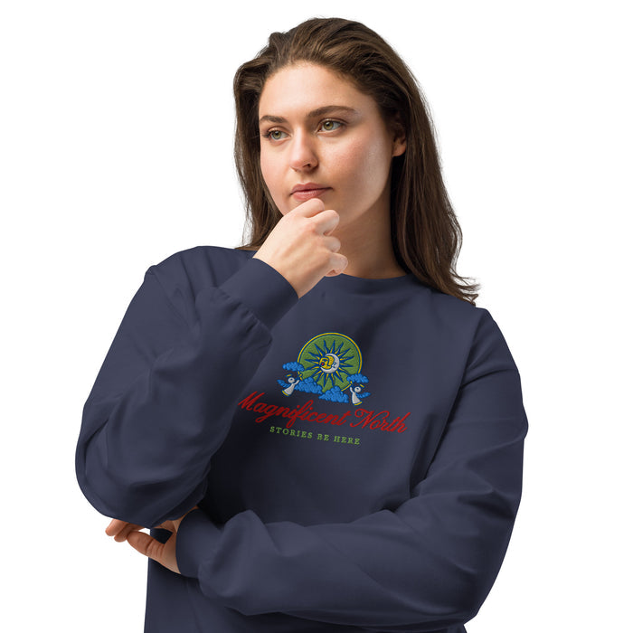 Magnificent North Embroidered Premium Heavyweight Long Sleeve Shirt - The Bean Workshop - embroidered, embroidery, evangeline fox, jacks, long sleeve shirt, magnificent north, once upon a broken heart, ouabh, prince of heart, stephanie garber