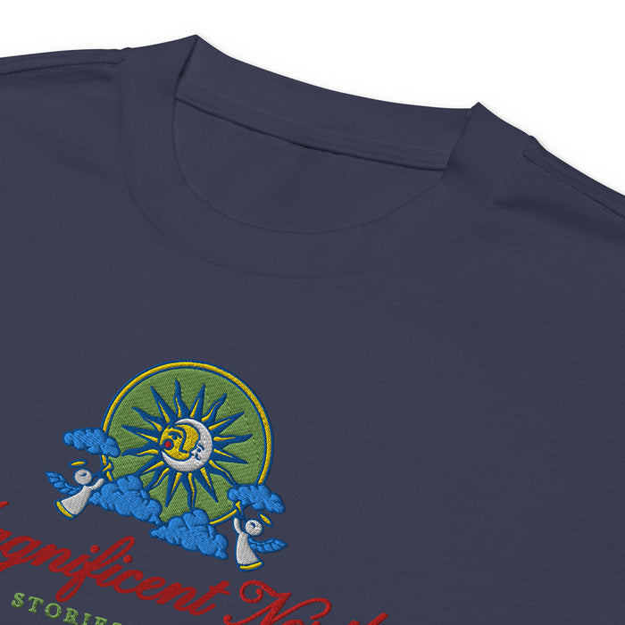 Magnificent North Embroidered Premium Heavyweight Long Sleeve Shirt - The Bean Workshop - embroidered, embroidery, evangeline fox, jacks, long sleeve shirt, magnificent north, once upon a broken heart, ouabh, prince of heart, stephanie garber