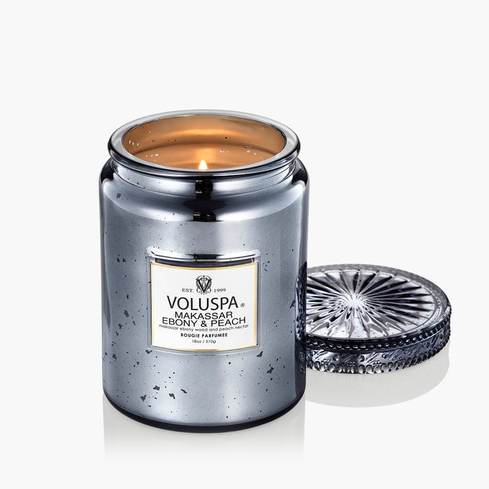 Makassar Ebony & Peach - Large Jar Candle