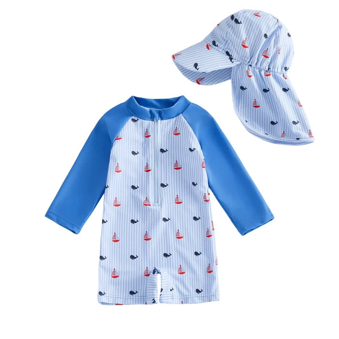 MAKE A SPLASH Swimsuit with Sun Hat