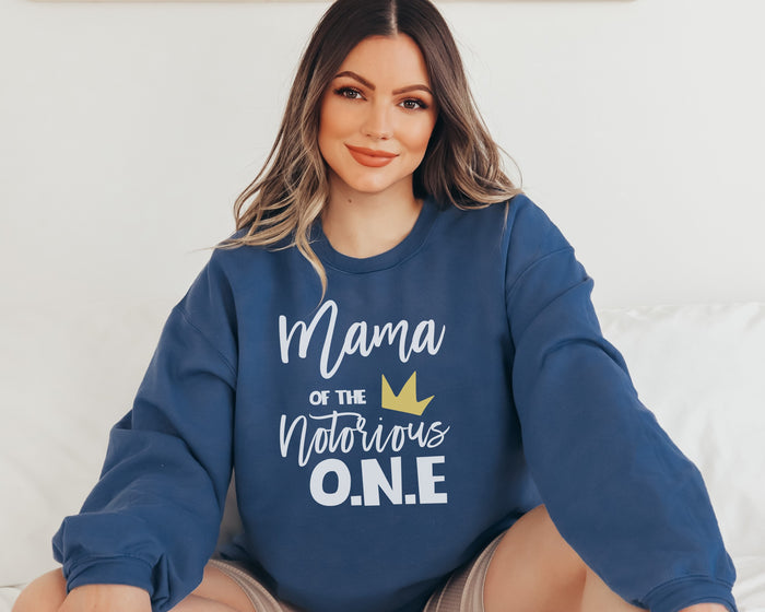"Mama, Dad of the Notorious One"  Hip Hop Themed Custom Parent Sweatshirt