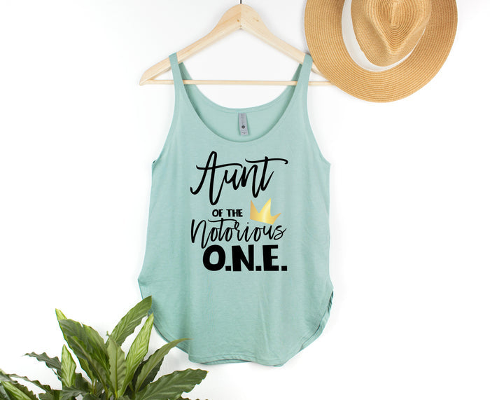 "Mama of the Notorious One" Hip Hop 1st Birthday Themed Women's Tank Top
