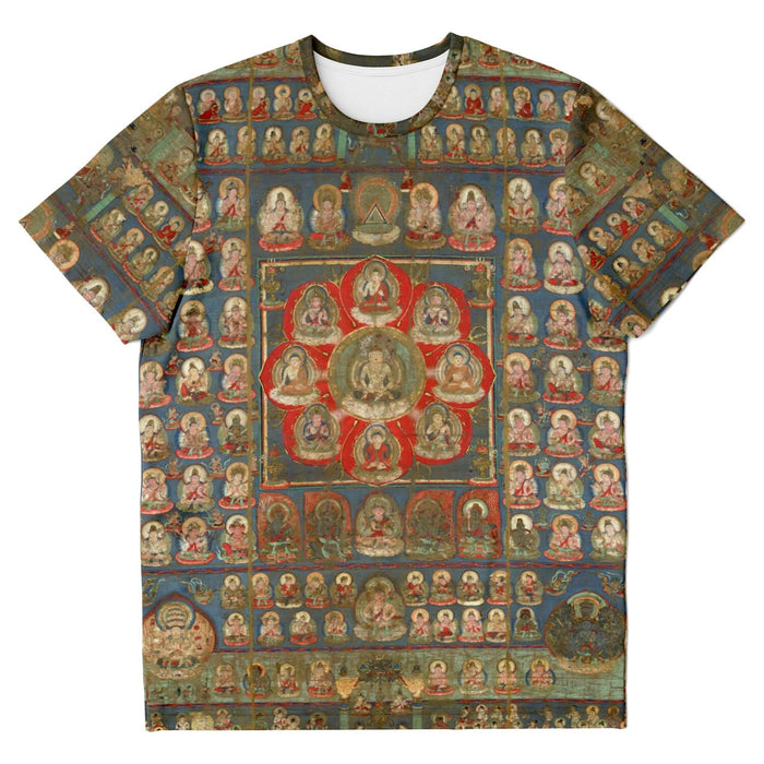 Mandala of the Two Worlds: Womb Mandala | Japanese Zen Buddhist Emptiness, Zazen, Vintage Dharma Graphic Art T-Shirt