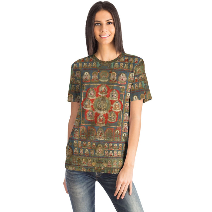 Mandala of the Two Worlds: Womb Mandala | Japanese Zen Buddhist Emptiness, Zazen, Vintage Dharma Graphic Art T-Shirt