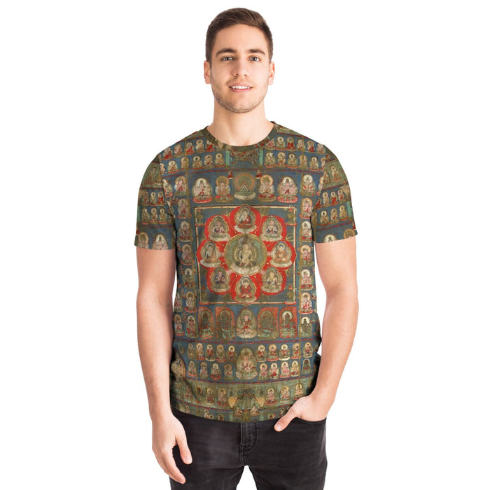 Mandala of the Two Worlds: Womb Mandala | Japanese Zen Buddhist Emptiness, Zazen, Vintage Dharma Graphic Art T-Shirt