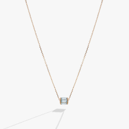 March Birthstone Precious Pendant Necklace