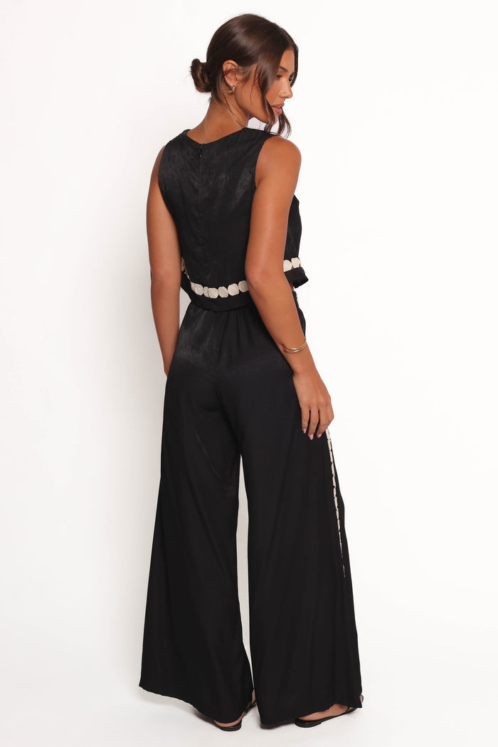 Petal and Pup USA SETS Margarete Pant Set - Black Cream