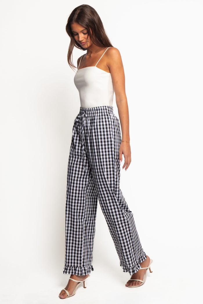 Petal and Pup USA BOTTOMS Marina Pant - Black Gingham