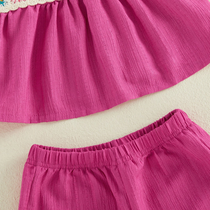 MARINA Pink Crochet Outfit