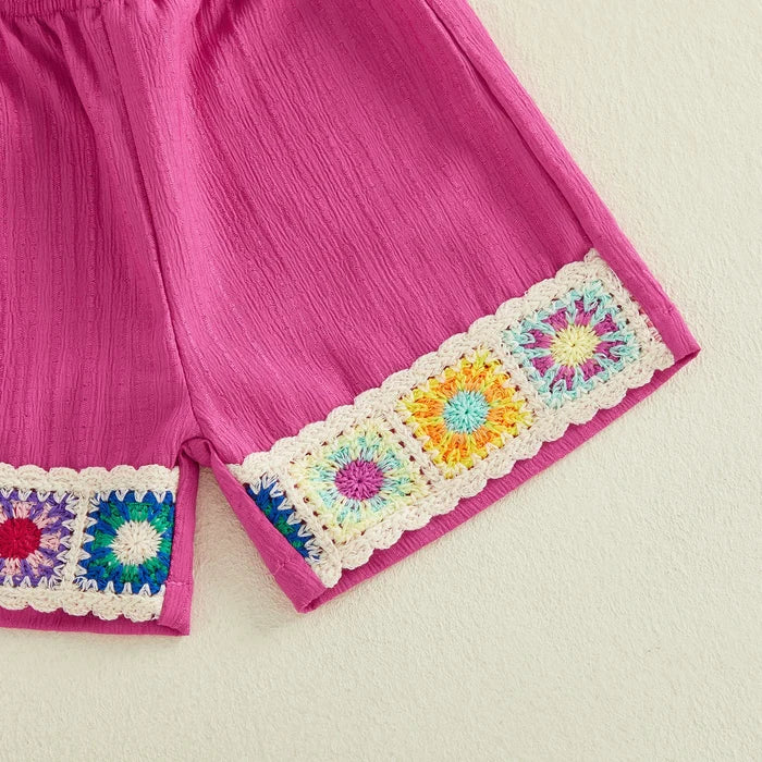 MARINA Pink Crochet Outfit