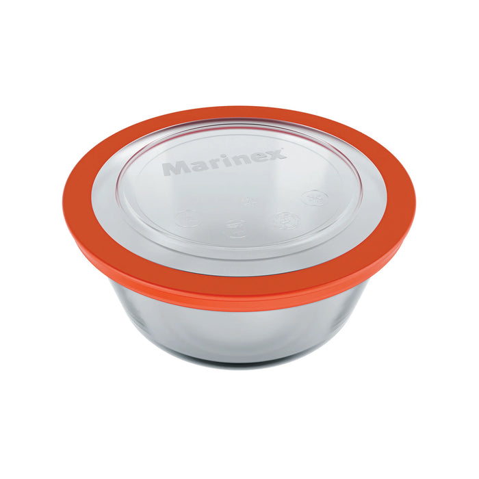 Marinex Bowl Round With Plastic Lid 2.4LT - Red