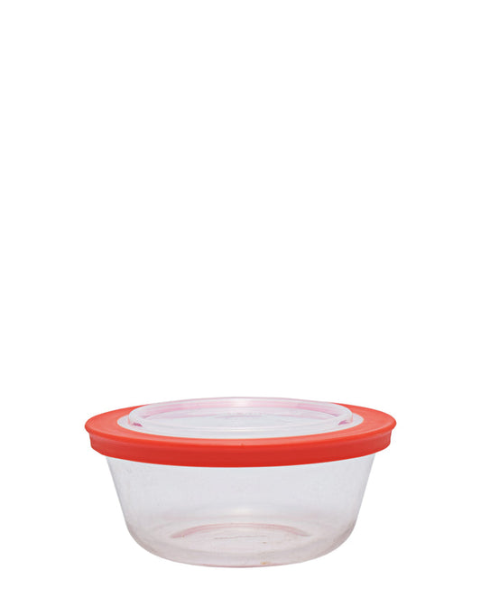 Marinex Bowl Round With Plastic Lid 600ml - Red