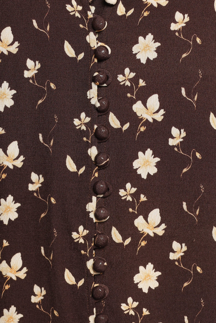 Petal and Pup USA TOPS Marni Top - Brown Ditsy (Hold for Rack)
