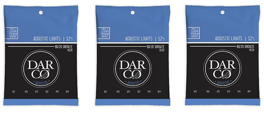 Martin Darco D520 Acoustic Guitar Strings Bronze Light 12-54 (3-Pack)