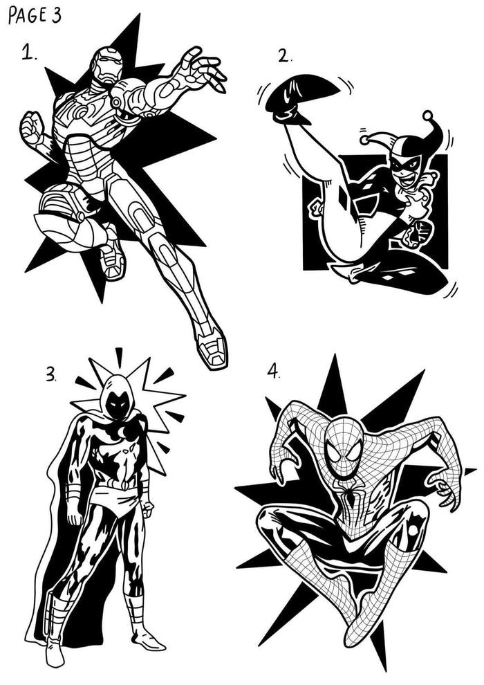 Marvel and DC inspired designs by Amy