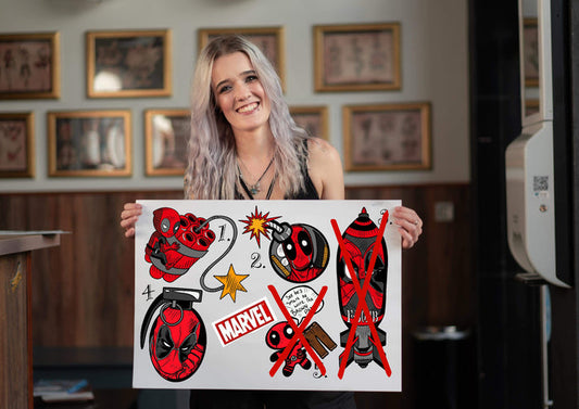 Marvel and DC inspired designs by Emily