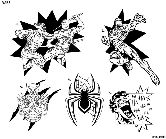 Marvel vs DC inspired designs by Amy
