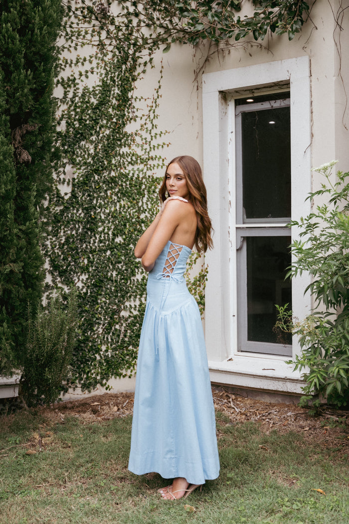 Petal and Pup USA DRESSES Maude Maxi Dress - Blue (Hold for Rack)