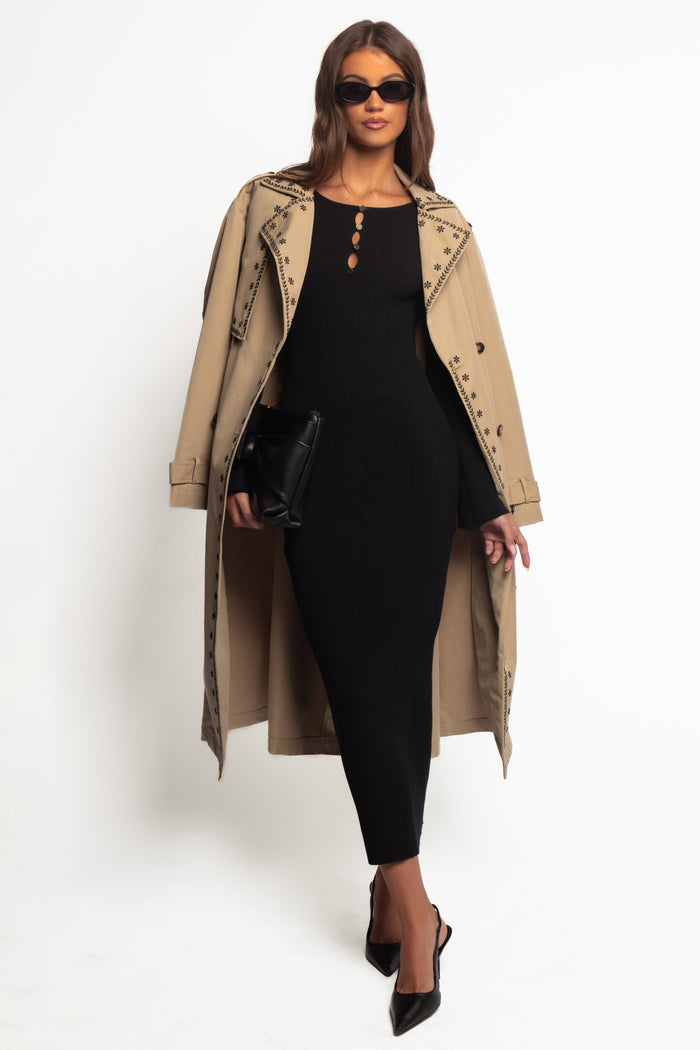 Petal and Pup USA DRESSES Maxwell Knit Maxi Dress - Black