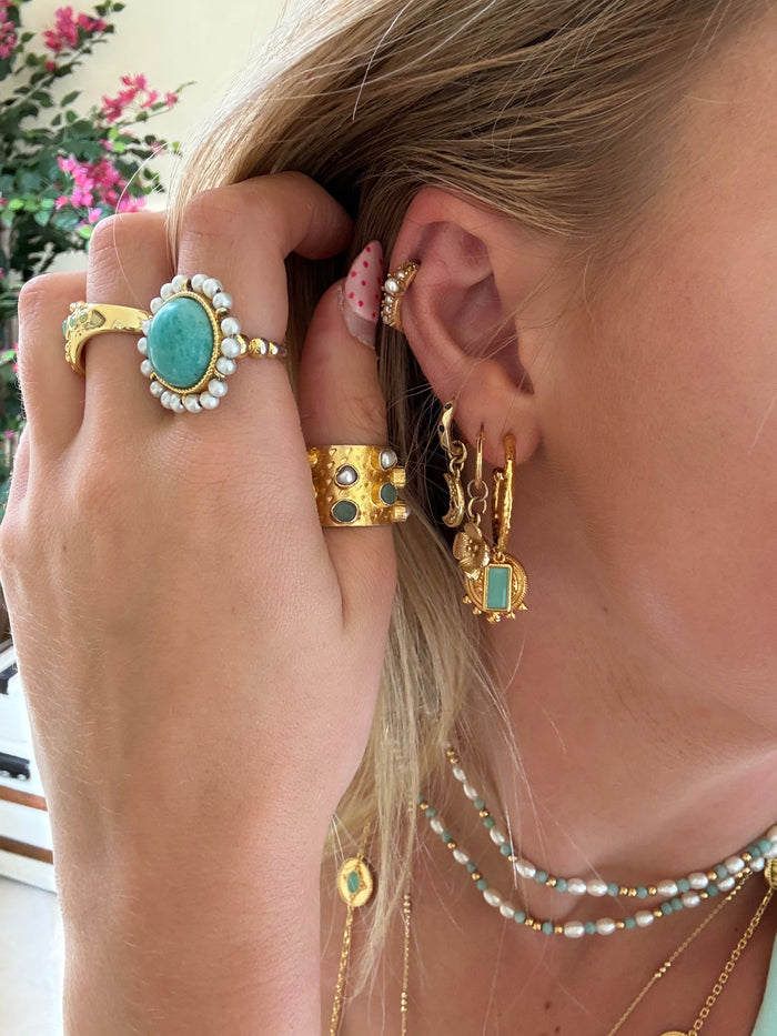 Maya Aqua Earrings