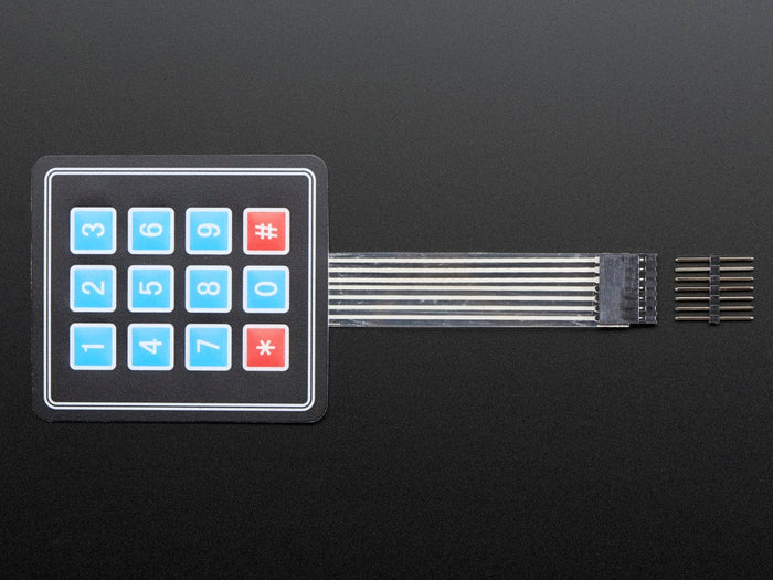 Membrane 3x4 Matrix Keypad + extras (3x4) by The Pi Hut - The Pi Hut