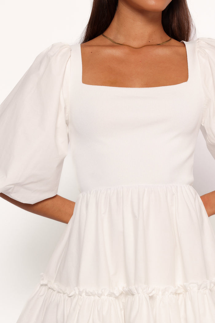 Petal and Pup USA DRESSES Meredith Mini Dress - White