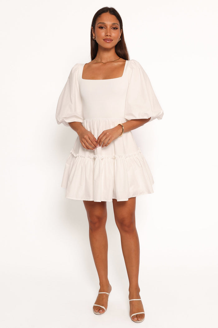 Petal and Pup USA DRESSES Meredith Mini Dress - White
